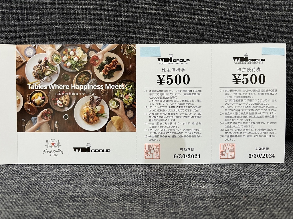 ヤフオク! - ゆうパケット送料無料♪WDI株主優待券500円×20枚 1...