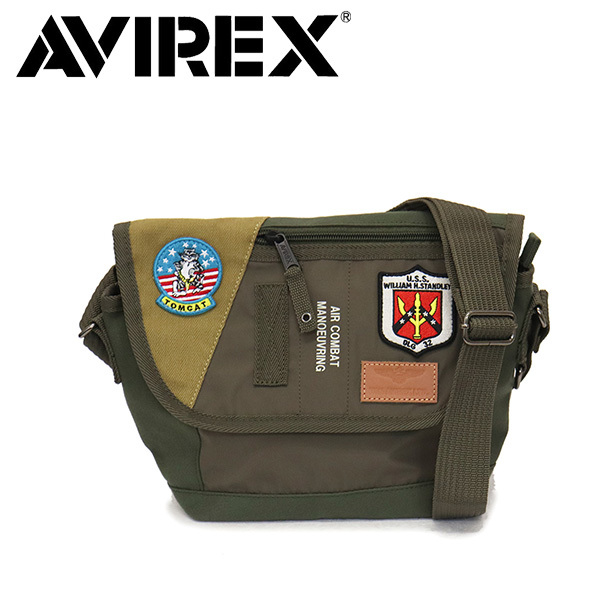 AVIREX (アヴィレックス) AVX3520J TOP GUN MINI FLAP SHOULDER ショルダーバッグ 52-カーキ