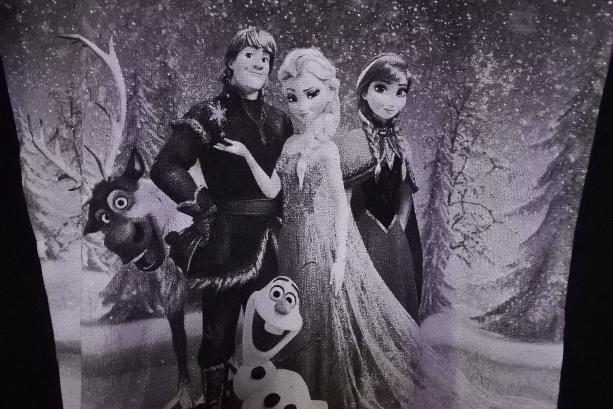 Disney Frozen Tee size M ディズニー アナと雪の女王 Tシャツ ブラック_画像5