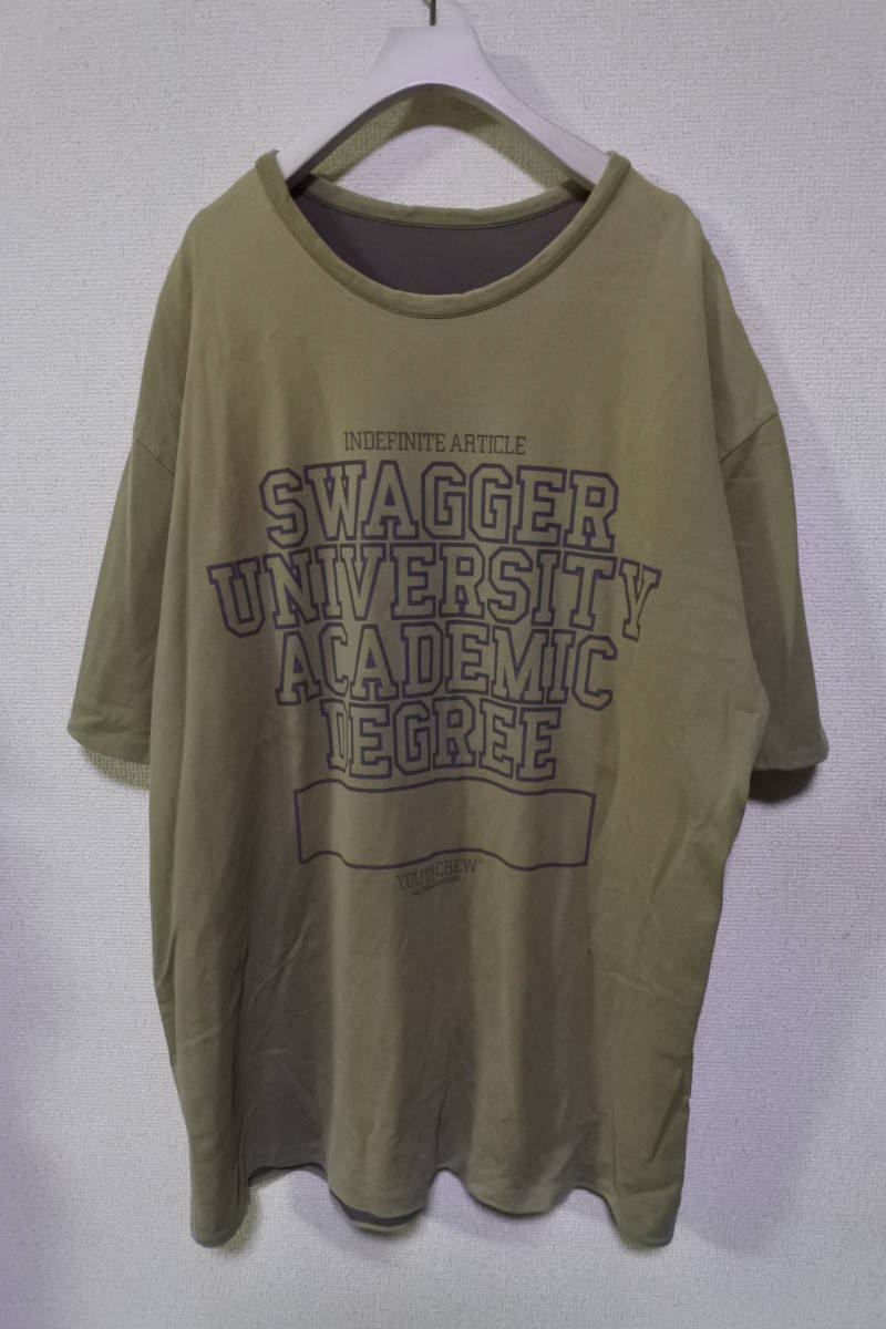 00's Swagger Reversible Tee size L-XL スワッガー リバーシブル Tシャツ カレッジロゴ