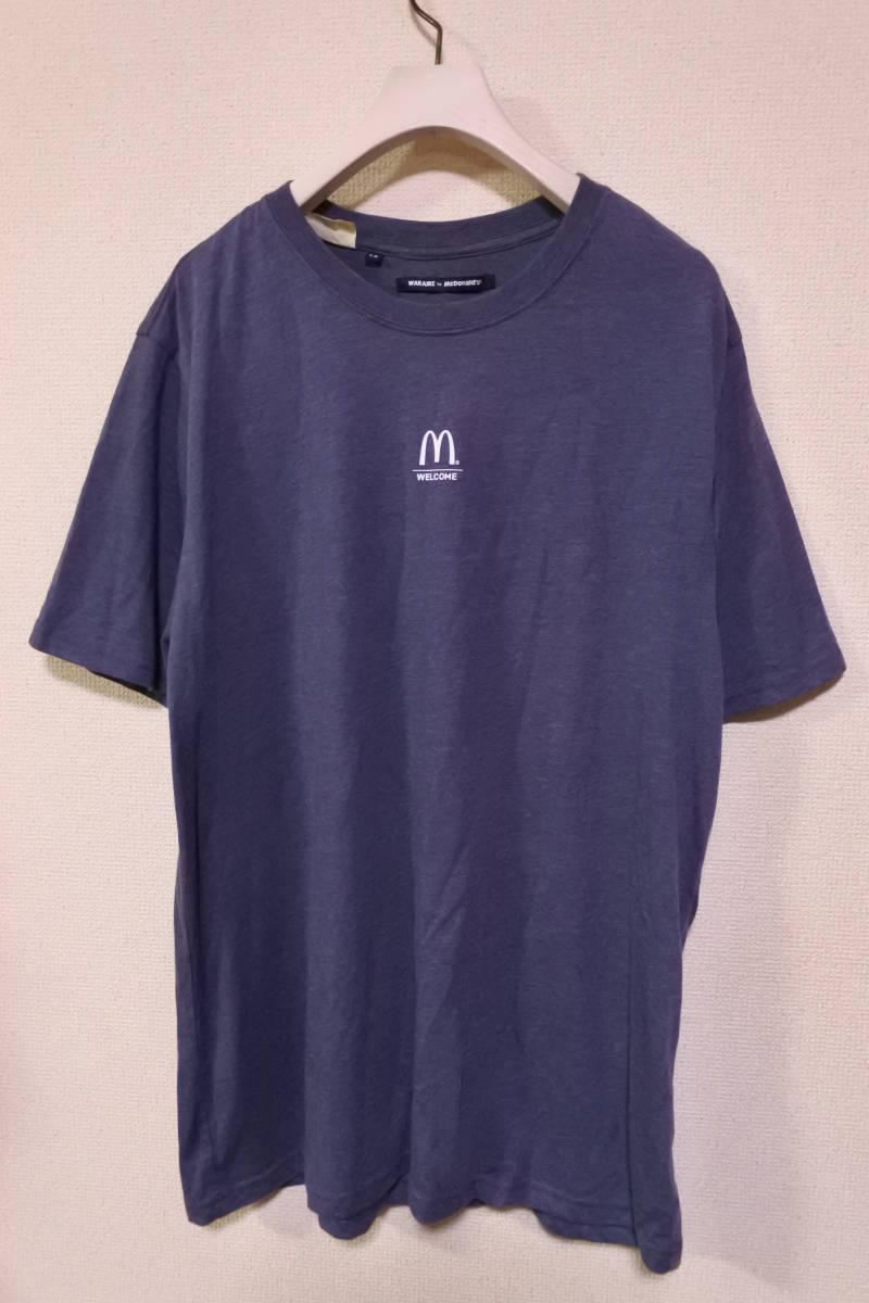 WARAIRE for McDonald's WELCOME Tee size L マクドナルド センターロゴ Tシャツ ライトブルー
