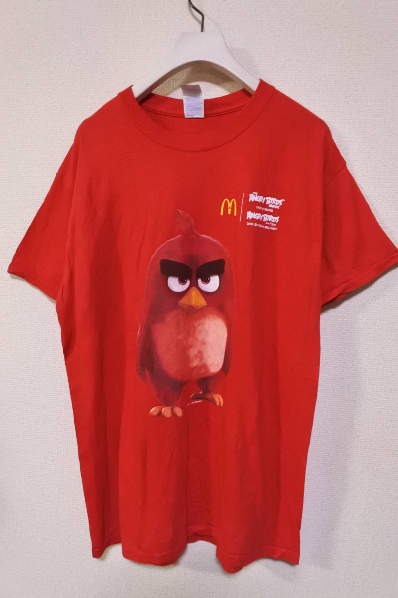 最高品質の THE McDonald's ANGRY レッド Tシャツ アングリーバード