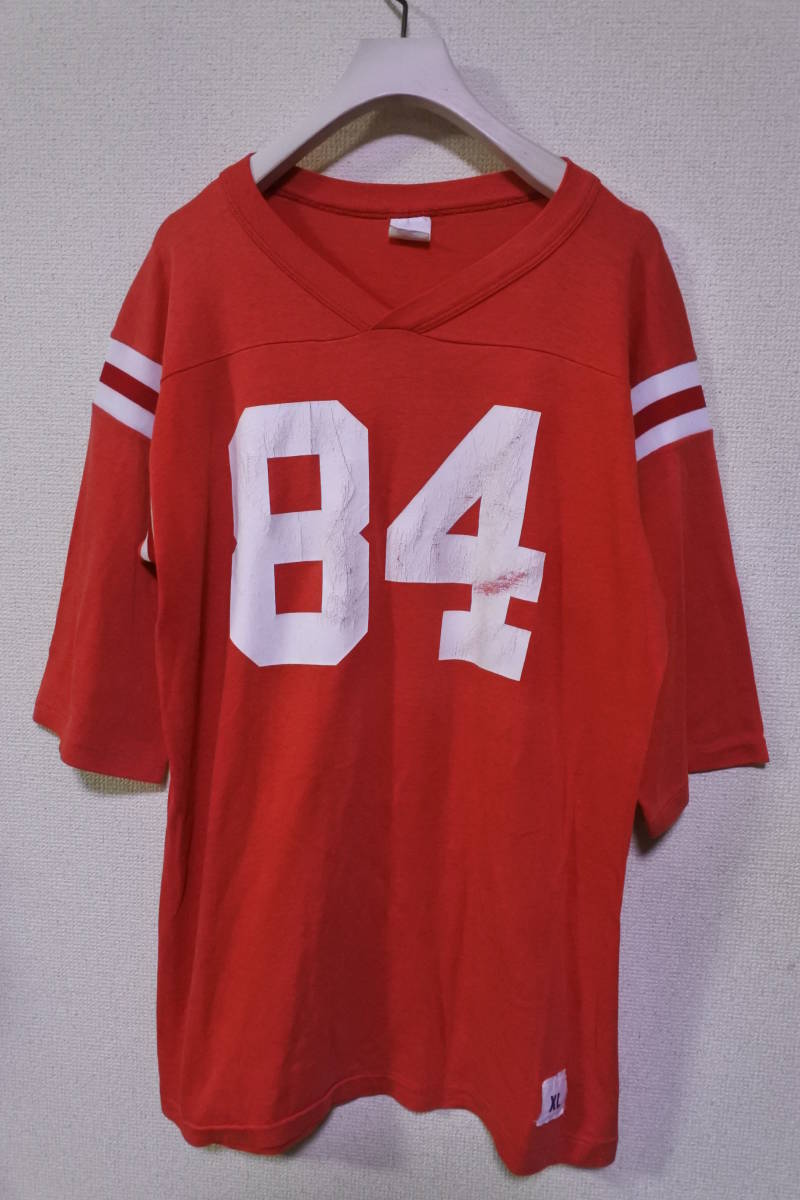 80's SIGNAL Vintage Football Tee size XL フットボール Tシャツ ナンバリング レッド ビンテージ
