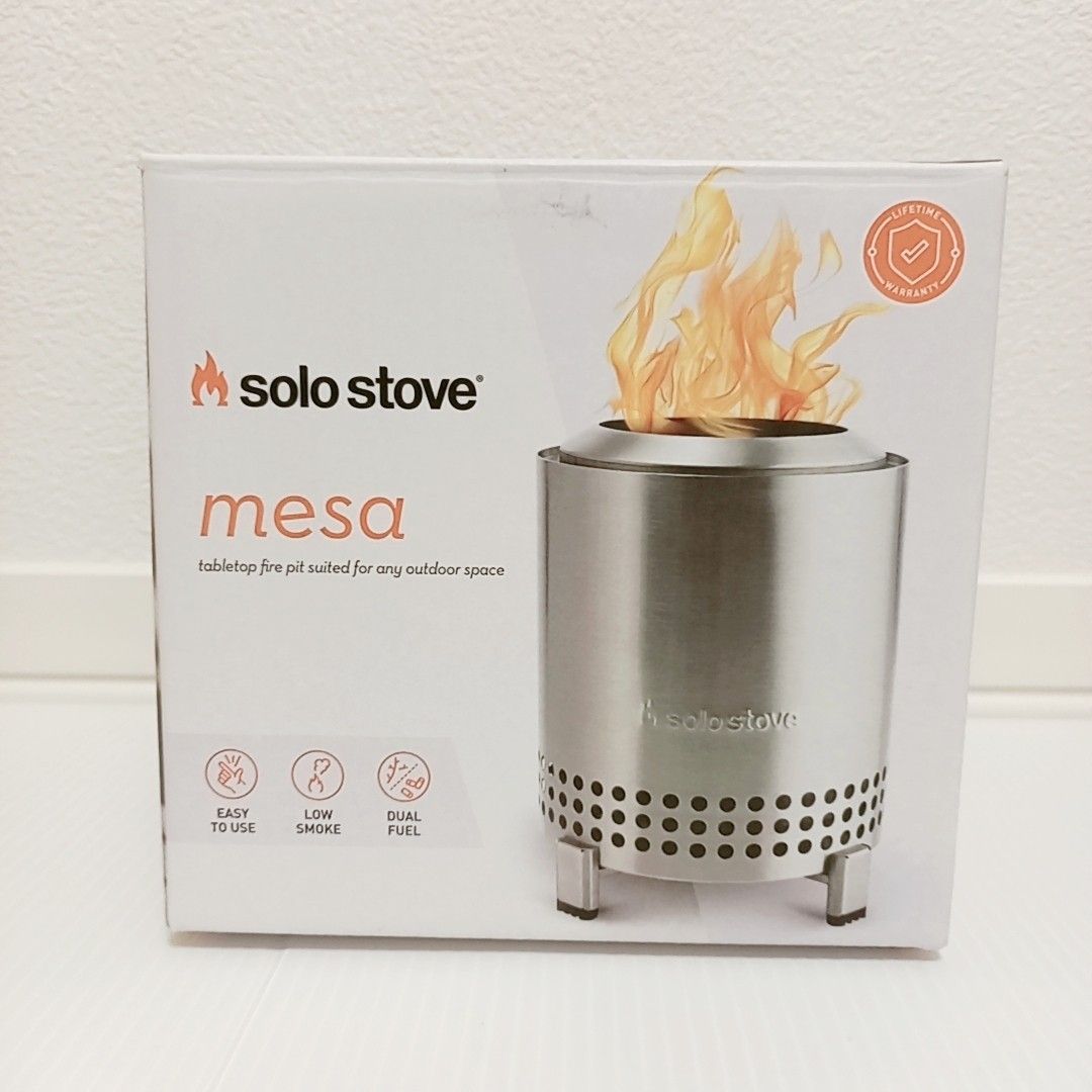 Solo STOVE 焚き火台 キャンプファイヤーソロストーブ Mesa 卓上ファイヤーピット スタンド付 煙が少ない アウトドア