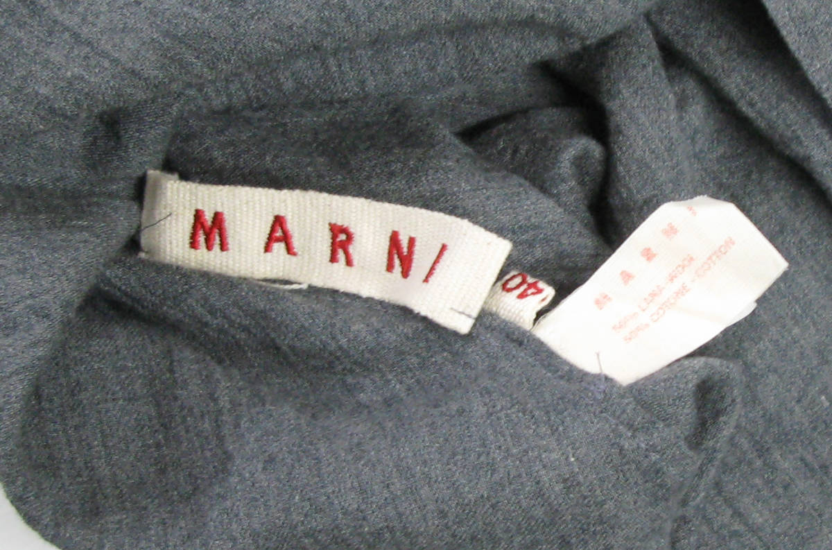 マルニ MARNI：ウール/綿混紡素材 リボン付き チュニック (ブラウス シャツ_画像5