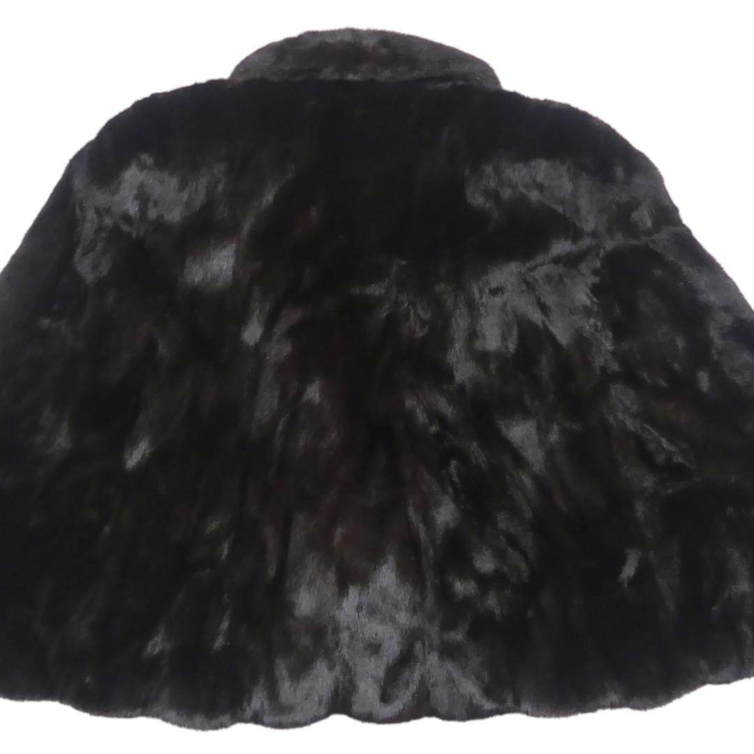 即決 carven furs ファーコート カルヴァンファーズ 黒 ミンク 羽織