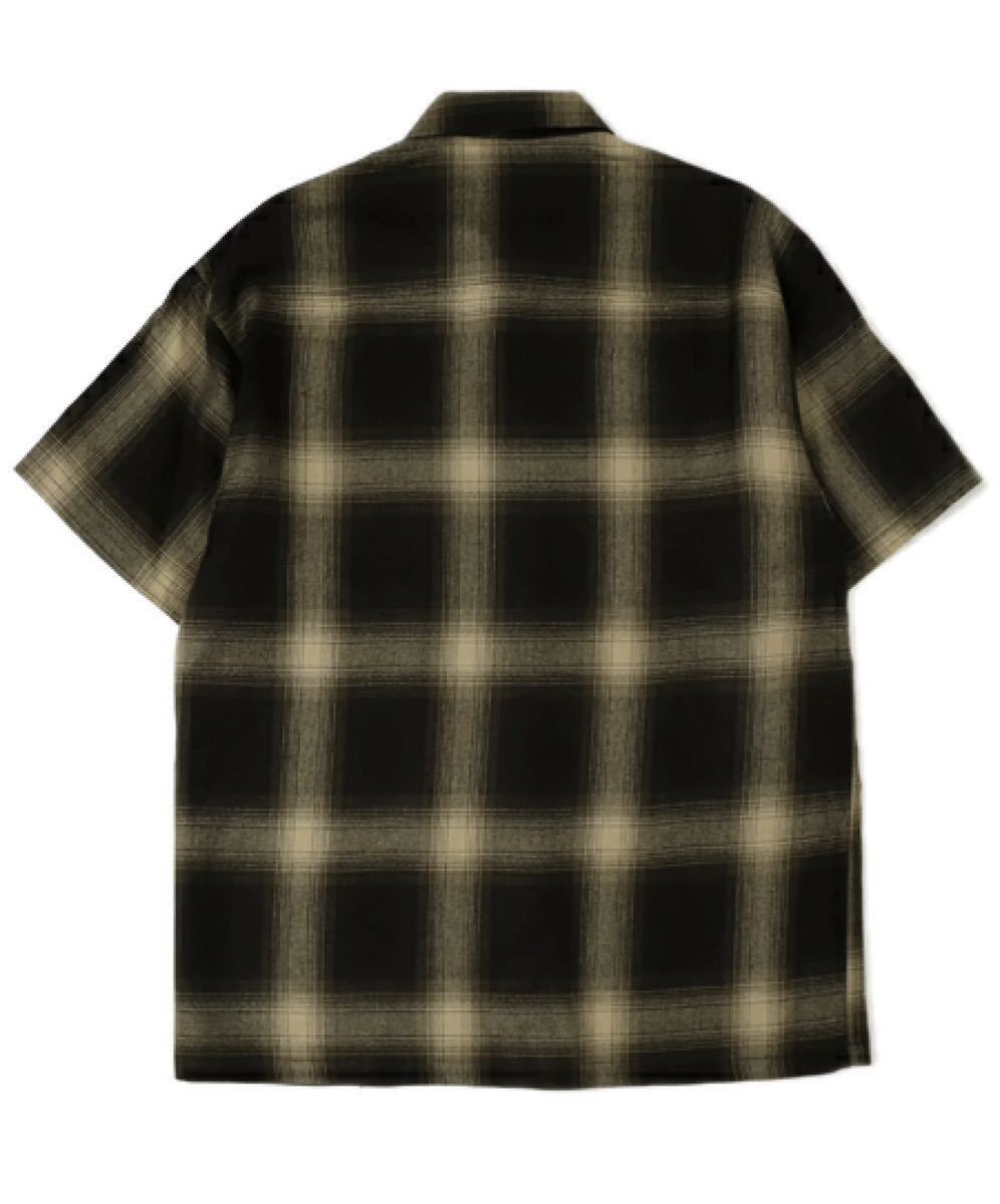 新品未使用 CALTOP キャルトップ 半袖チェックシャツ ブラウンカーキ Lサイズ OMBRE CHECK S/S SHIRTS オンブレチェック_画像4