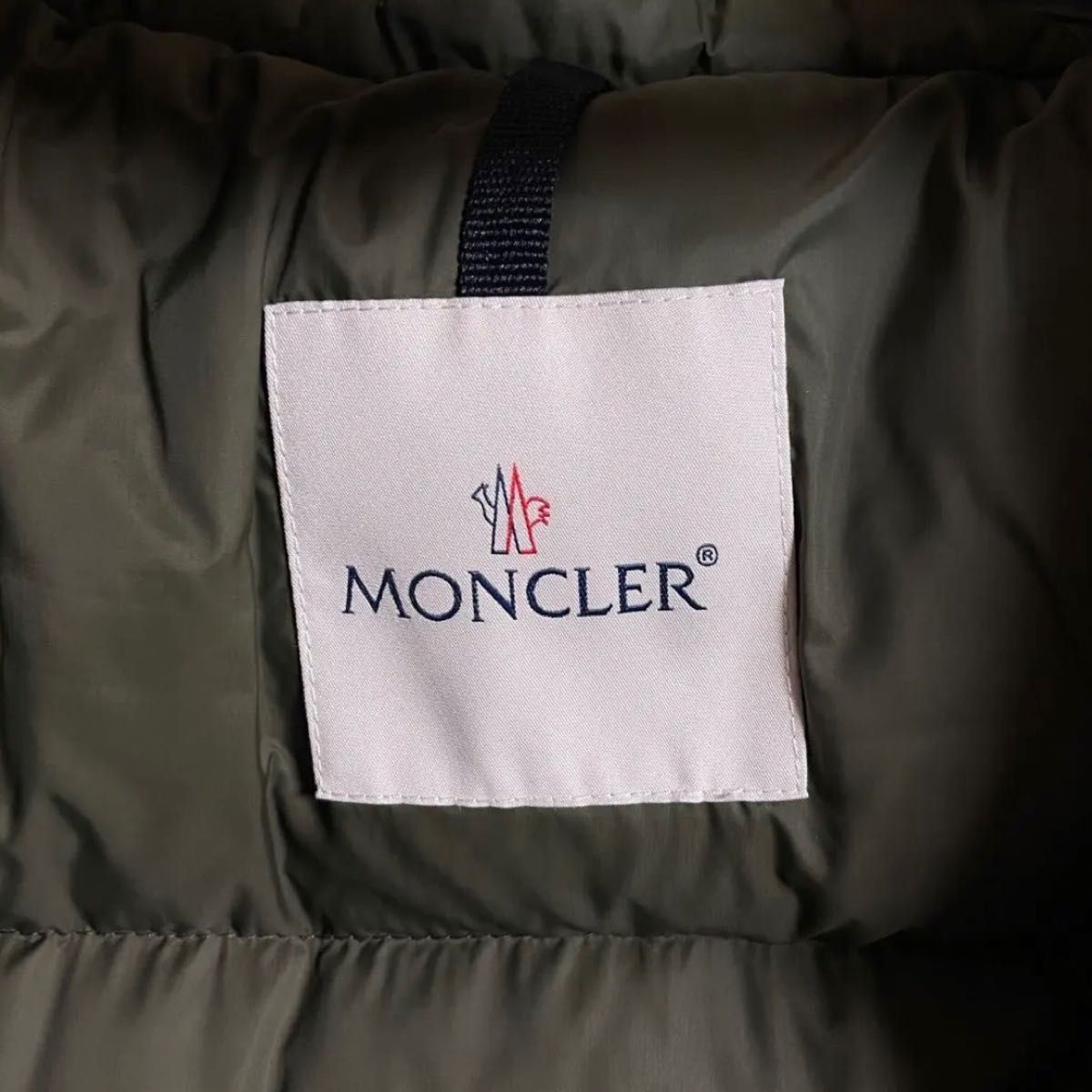 MONCLER モンクレール　RIVER カーキ　N3-B デカビッグロングダウンコートパーカーフード毛皮ファージャケット