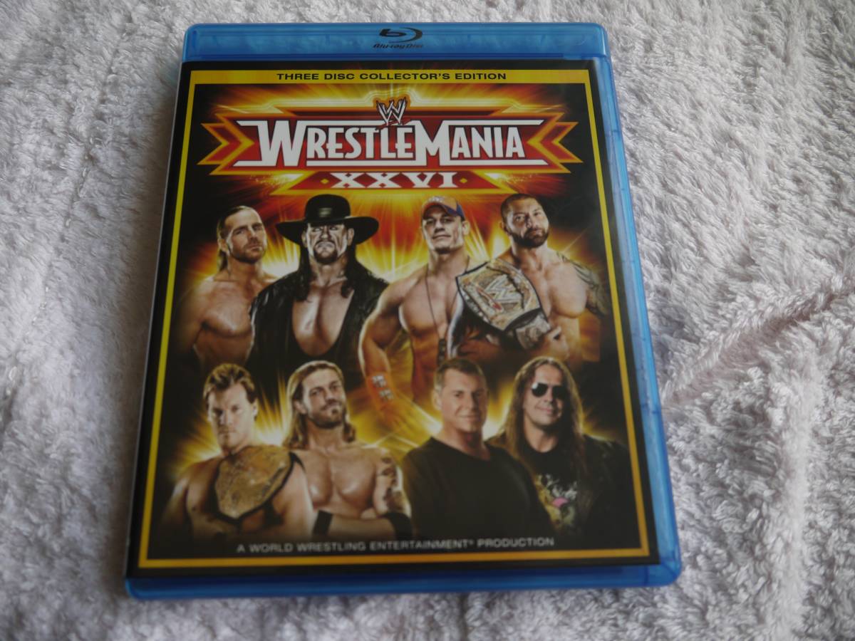 Blu -Ray 3 -Disc Set WWE Wrestle Mania 26 Профессиональная борьба Новая покупка Трудно получить ее трудно из печатных японских субтитров Amazon, купленные