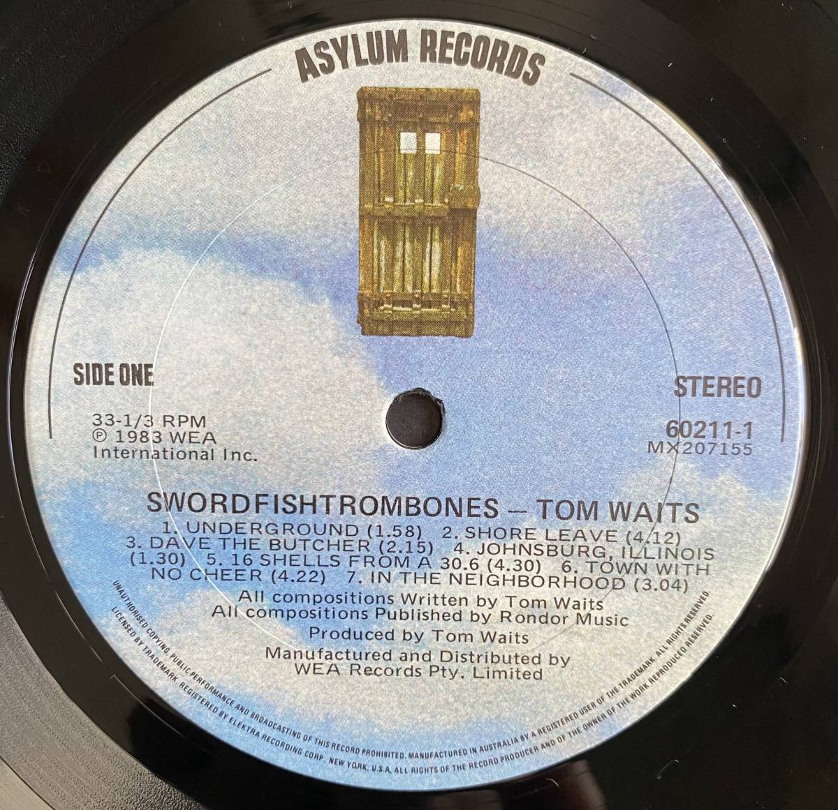 美品 ドローイングジャケット TOM WAITS / Swordfishtrombones オリジナル ASYLUM盤 JOHN LURIE MARC RIBOT_画像9