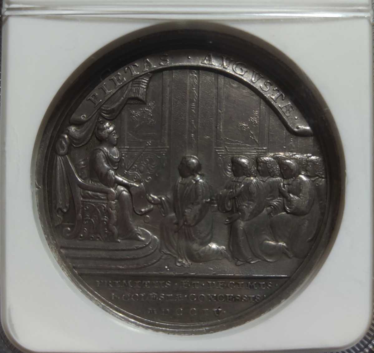 【アン女王基金設立記念】 1704年 銀メダル イギリス NGC AU58 英国 銀貨 アンティーク コイン 中世ヨーロッパ_画像3