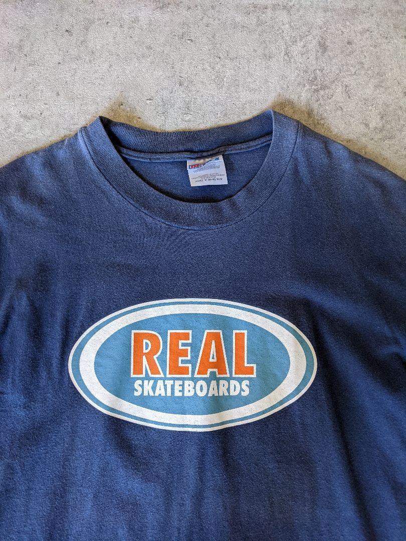 90s REAL SKATEBOARDS футболка темно-синий Vintage POWELL PERALTA SANTA CRUZ THRASHER skate TEEpa well zorlac