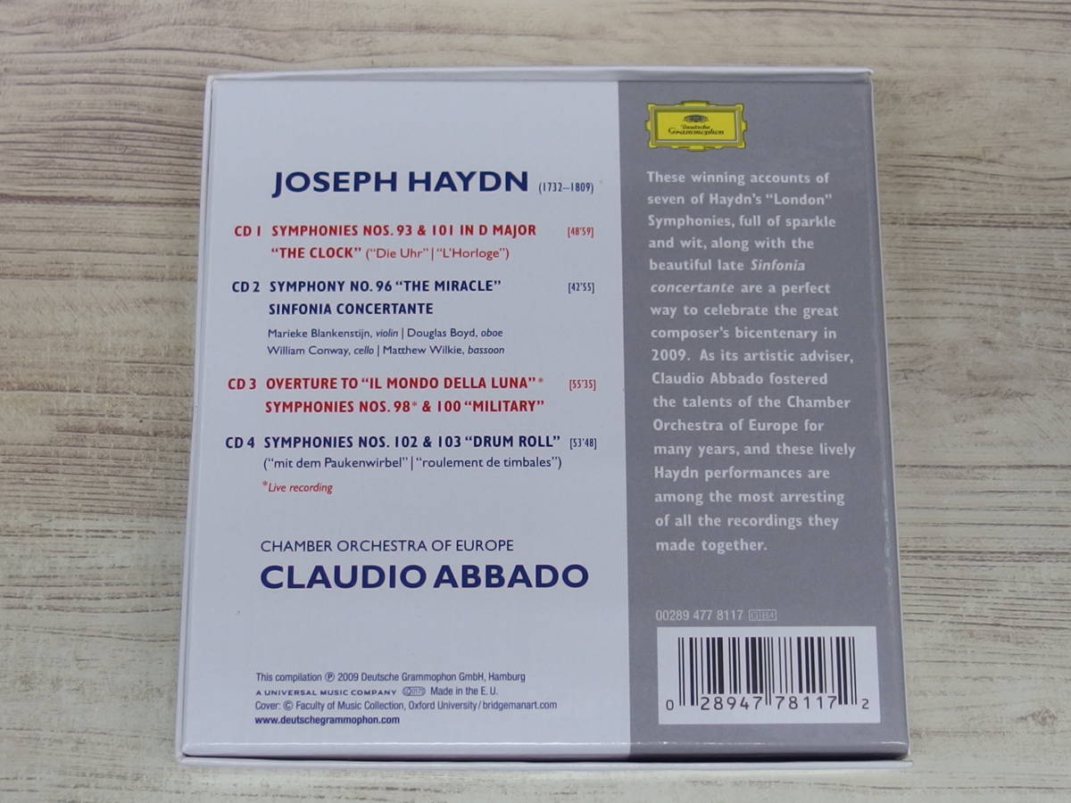 CD.4CD / HAYDN 7 London Symphonies / Claudio Abbado他 /『J28』/ 中古_画像2