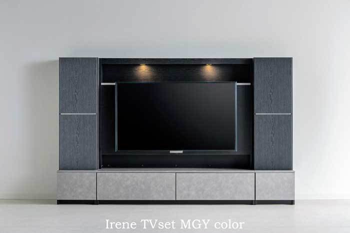 Irene イレーネ テレビボードセット240 W2406×D445×H1500 MDG色・MGY色から選択可 大川製 160tv＋キャビ40×2_画像1