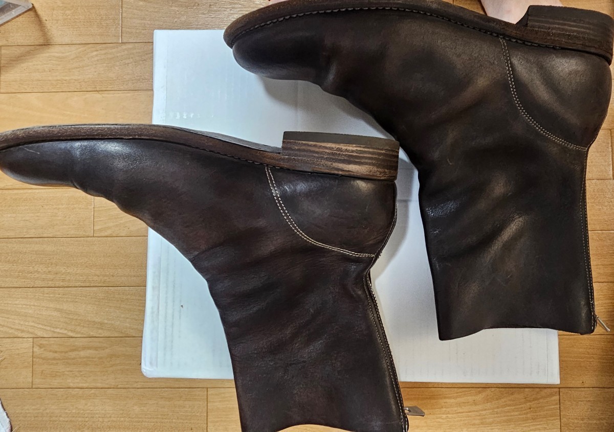 極美品 guidi バックジップブーツ 988 エムエークロス バックラッシュ