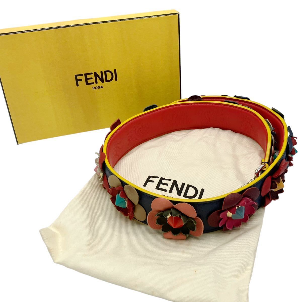 美品】FENDI フェンディ ストラップユー ショルダー フラワー-