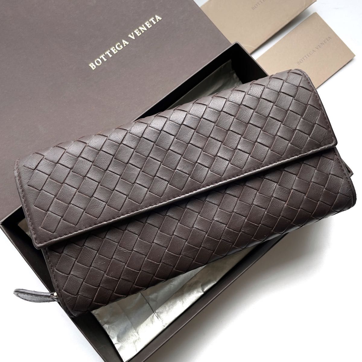 【箱付き】BOTTEGA VENETA ボッテガ ヴェネタ 長財布 折り財布 イントレチャート ユニセックス メンズ レディース