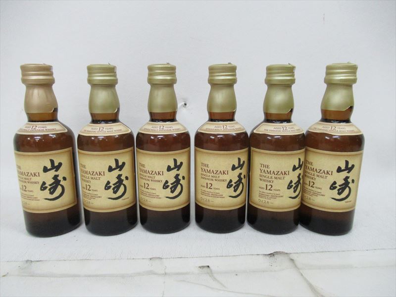 1円☆未開栓【山崎】12年 サントリー まとめ売り 50ml 6本セット