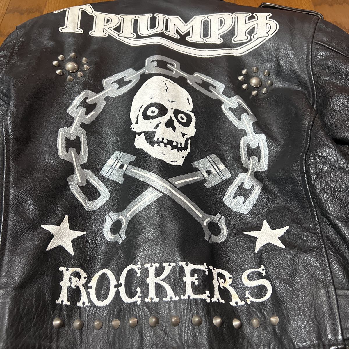 レアLAROCKA! ラロッカライダース　TRIUMPH ロッカーズ　スタークラブヒカゲ着用　666 パンク　ロカビリー イングランド製_画像2