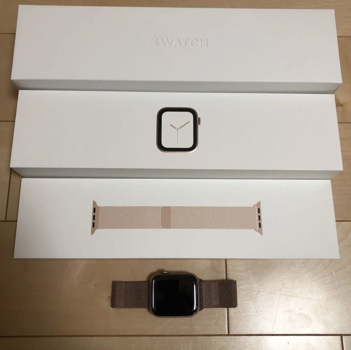 ふるさと納税 Apple 44mm ステンレススチール ゴールド シリーズ4