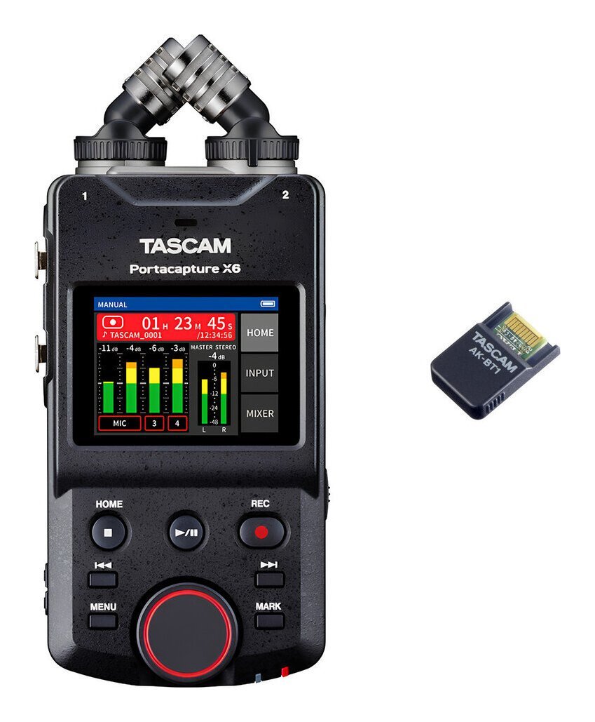 ★TASCAM Portacapture X6+AK-BT1 32bitフロート録音 6トラックポータブルレコーダー/Bluetoothアダプター付★新品送料込