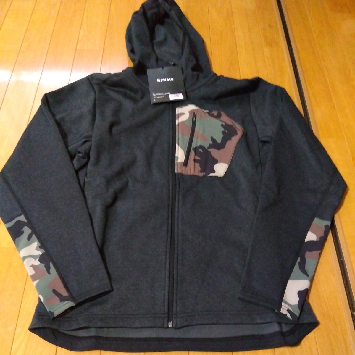 Simms CX hoody CX　フーディー　シムス　US:M JP:L 　Black Heather_画像3