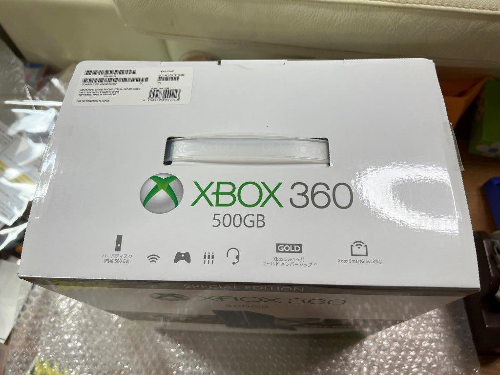 XBOX360E 本体 500GB amazon.co.jp限定版 美品 動作未確認（＝ジャンク！） 完品 送料無料 同梱可