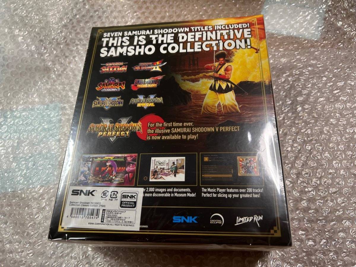PS4 サムライスピリッツ / Samurai Shodown ネオジオコレクション クラシック版 SNKオンライン北米限定 新品未開封 綺麗 送料無料 同梱可