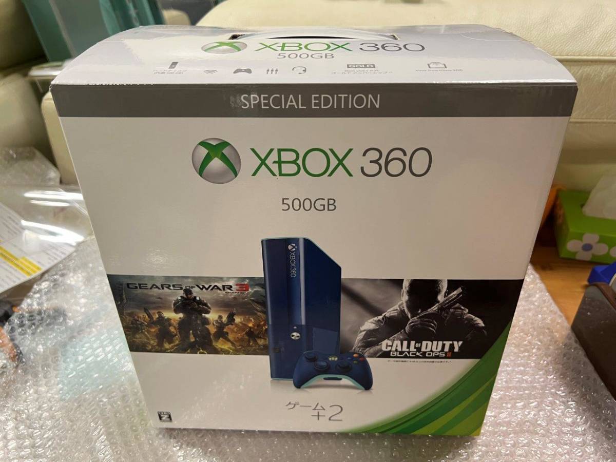 XBOX360E 本体 500GB amazon.co.jp限定版 美品 動作未確認（＝ジャンク！） 完品 送料無料 同梱可