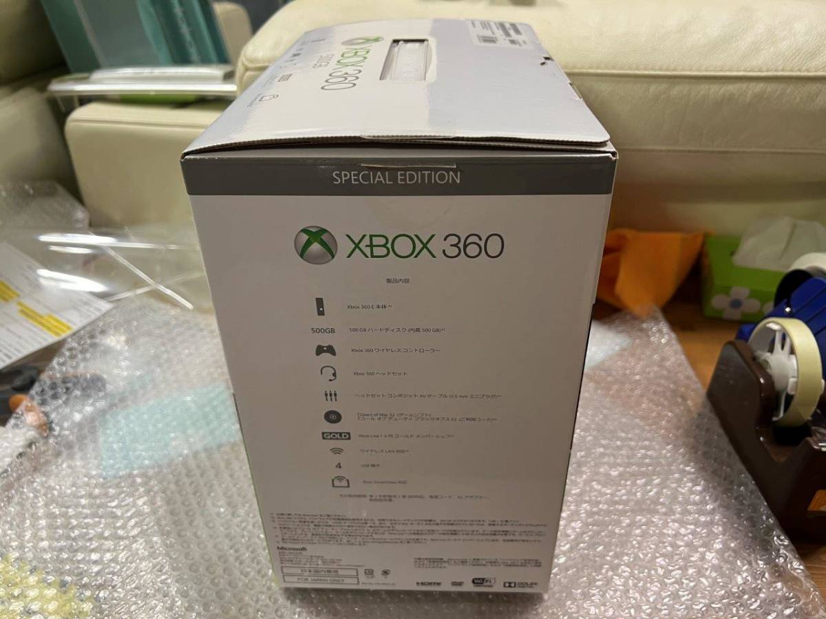 XBOX360E 本体 500GB amazon.co.jp限定版 美品 動作未確認（＝ジャンク！） 完品 送料無料 同梱可