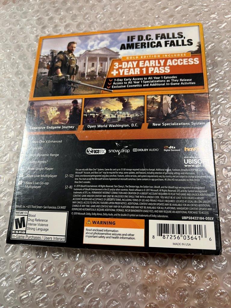 XBOX ONE Tom Clancy ti Vision 2 / Tom Clancy The Division 2 steel book North America limitation version new goods unopened free shipping including in a package possible 