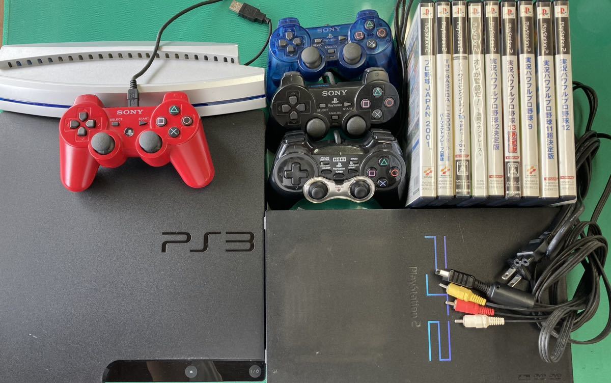 PS3本体 ＋PS2本体＋付属品色々まとめ！PS3コントローラー1個・PS2