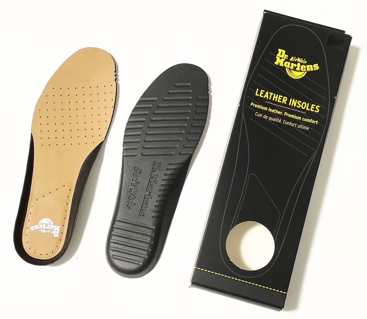 新品 ドクターマーチン レザーインソール 1461用 UK7 26cm 箱無し（dr.martens leather insoles AD066201  3ホール シューズ ブーツ 中敷き