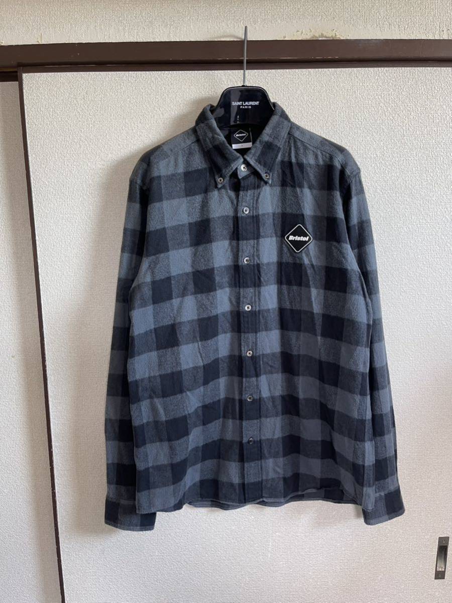 【レターパックプラス対応】FCRB f.c real bristol エフシーレアルブリストル SOPHNET ソフ KEEP CALM FLANNEL CHECK SHIRT チェックシャツ_画像3