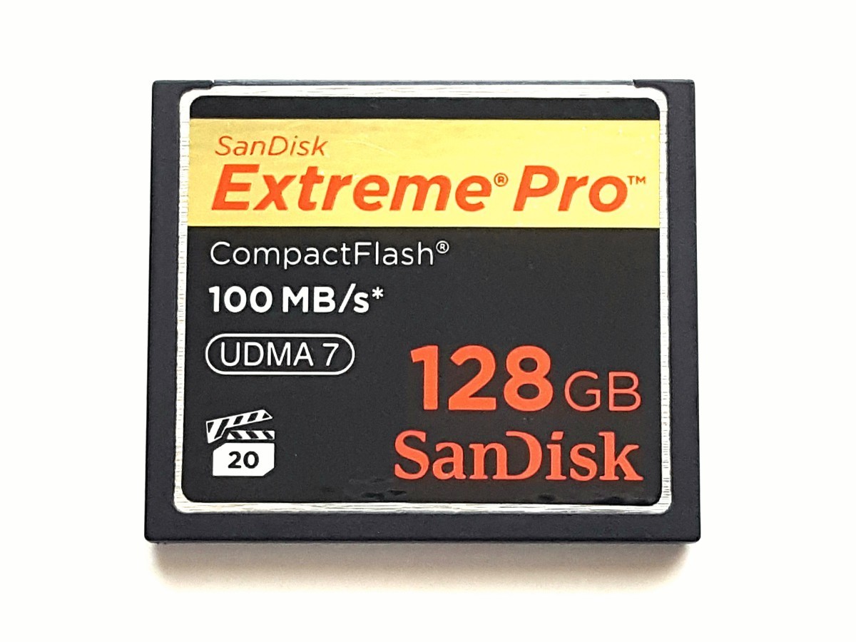 【現品限り】☆美品☆ CFカード 128GB サンディスク エクストリームプロ SanDisk Extreme Pro コンパクトフラッシュ CompactFlash Card _画像1