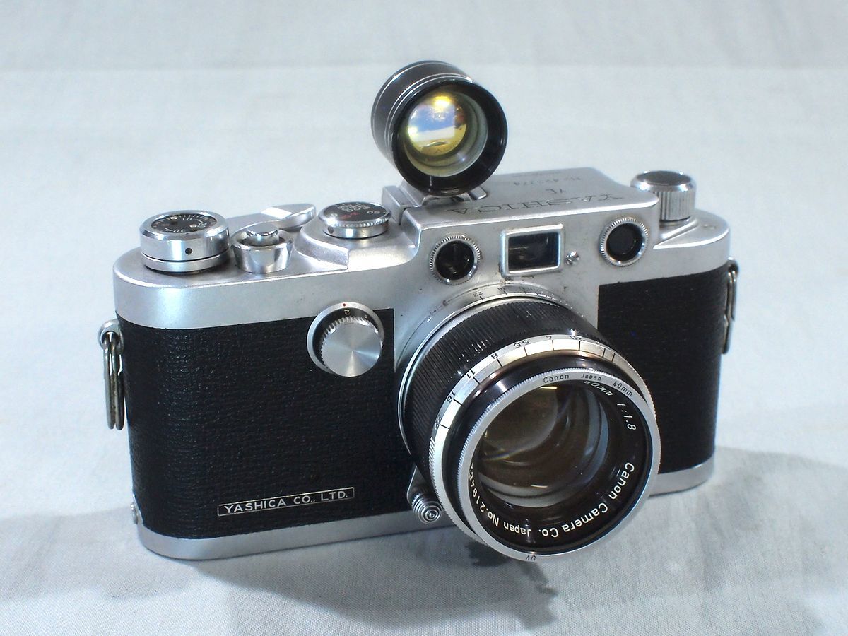□YASHICA ヤシカ YE CANON LENS 50mm f:1.8 TELE-WIDE FINDER UV