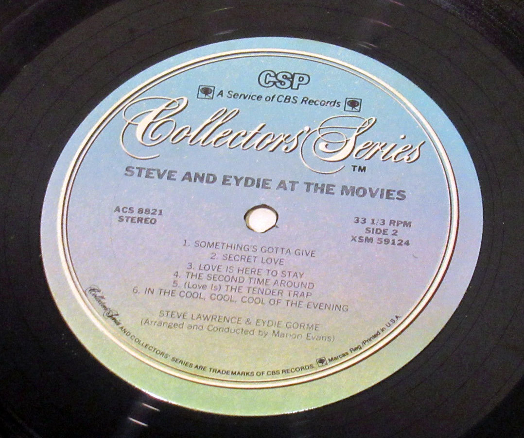 LPレコード STEVE & EYDIE AT THE MOVIES スティーヴ・ローレンス , イーディ・ゴーメ_画像7