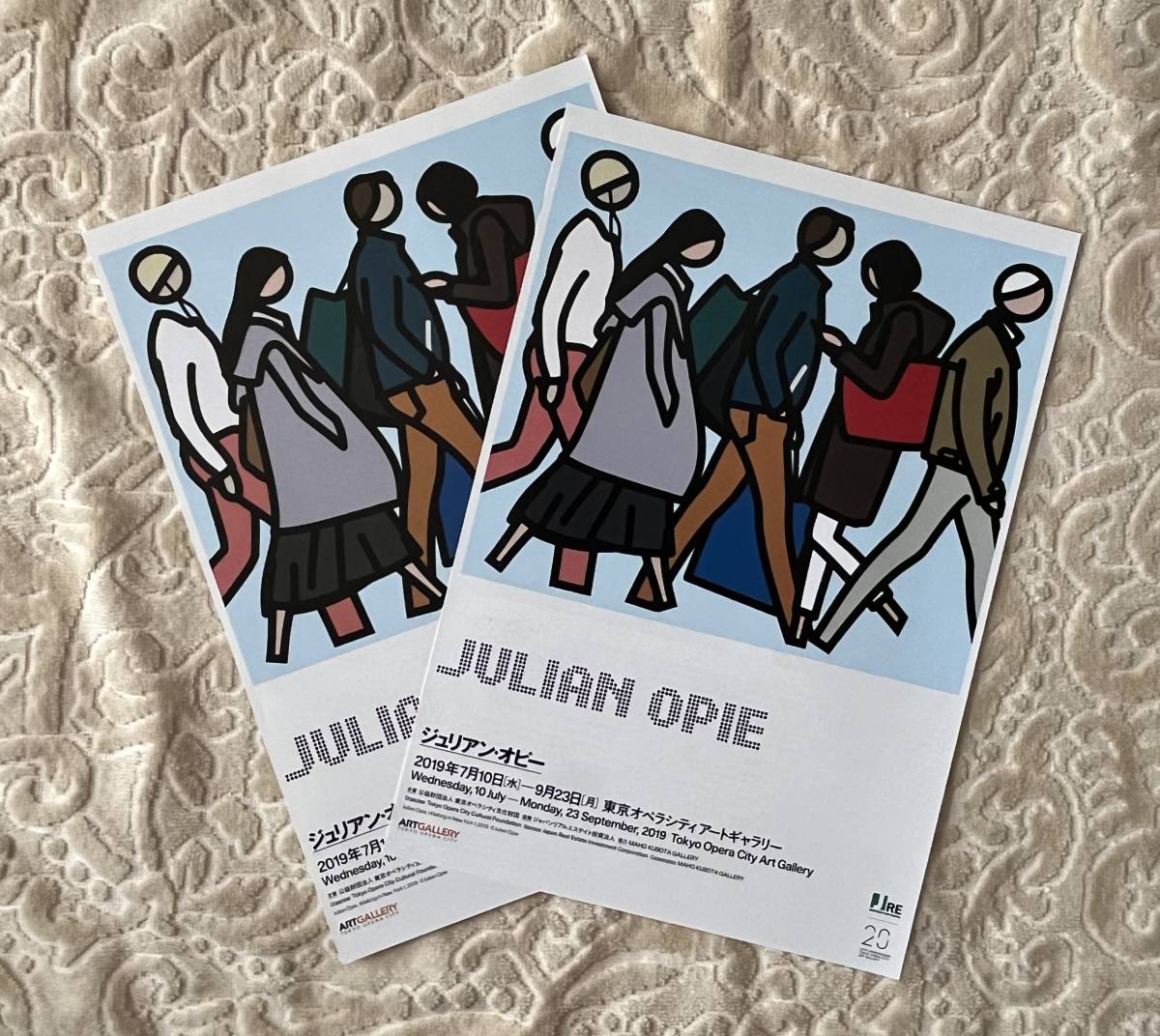 ジュリアン・オピー JULIAN OPIE＠東京オペラシティ アートギャラリー 2019/7/10 - 9/23 チラシ2枚セット _画像1