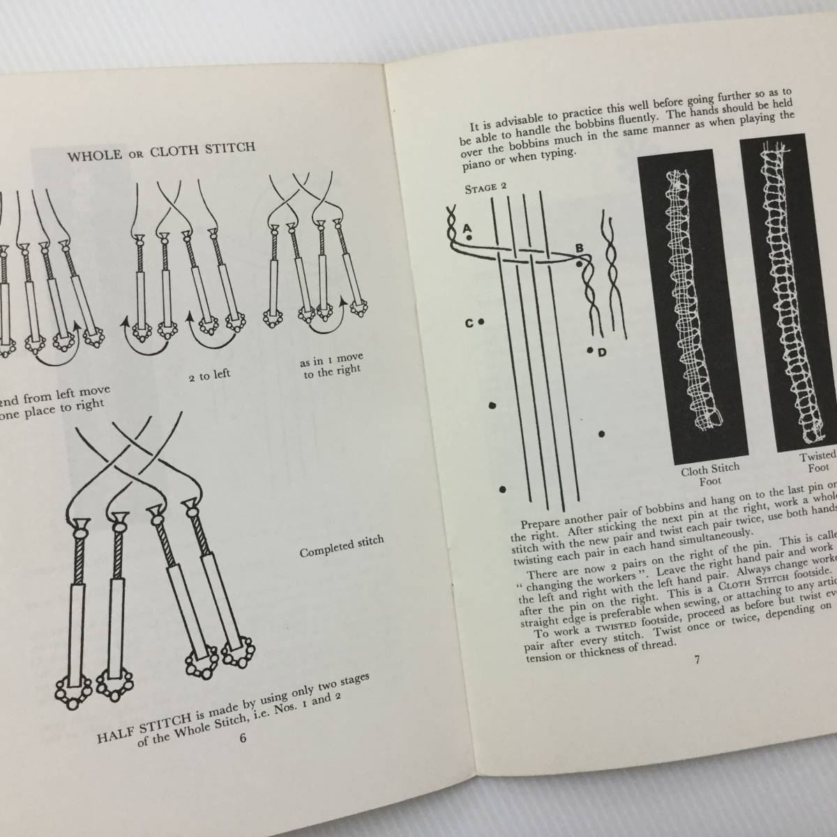 ■ARTBOOK_OUTLET■ 51-052 ★ ピローレース入門 基礎知識 英国 1975年 PILLOW LACE by Margaret Hamer 16ページ 入手困難_画像3