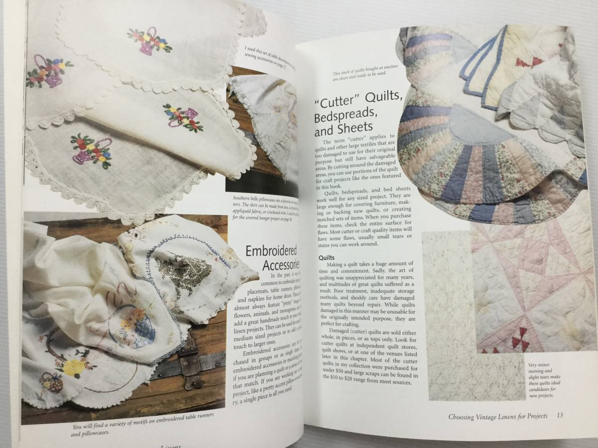 手芸本■ARTBOOK_OUTLET■O1-056★送料無料 裁縫 ソーイング ヴィンテージリネン 30以上のプロジェクト SEWING WITH VINTAGE LINENS 絶版