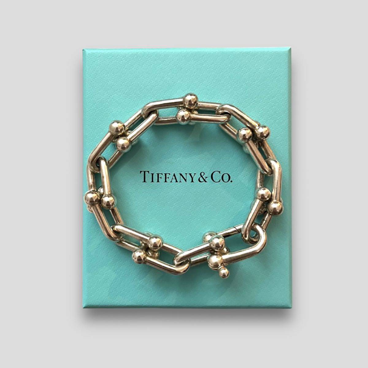 Tiffany  Co. ティファニー ハードウェア ブレス レット リンク ラージ ミディアム サイズ シルバー 925 刻印 14コマ  silver Ag ITALY (ブレスレット)｜売買されたオークション情報、ヤフオク! の商品情報をアーカイブ公開 