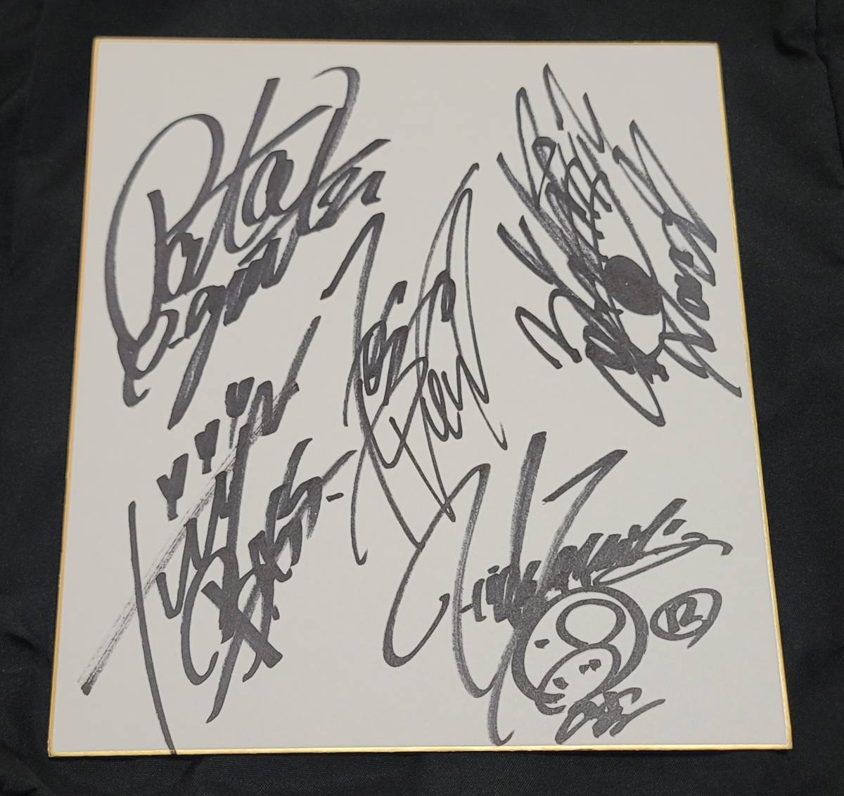 X JAPAN YOSHIKI hide Toshl PATA TAIJI 直筆 サイン色紙(サイン