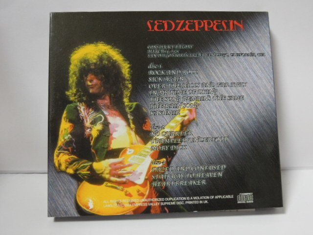 LED ZEPPELIN / CONSPIRACY THEORY (3CD) Empress Valley Supreme Disc