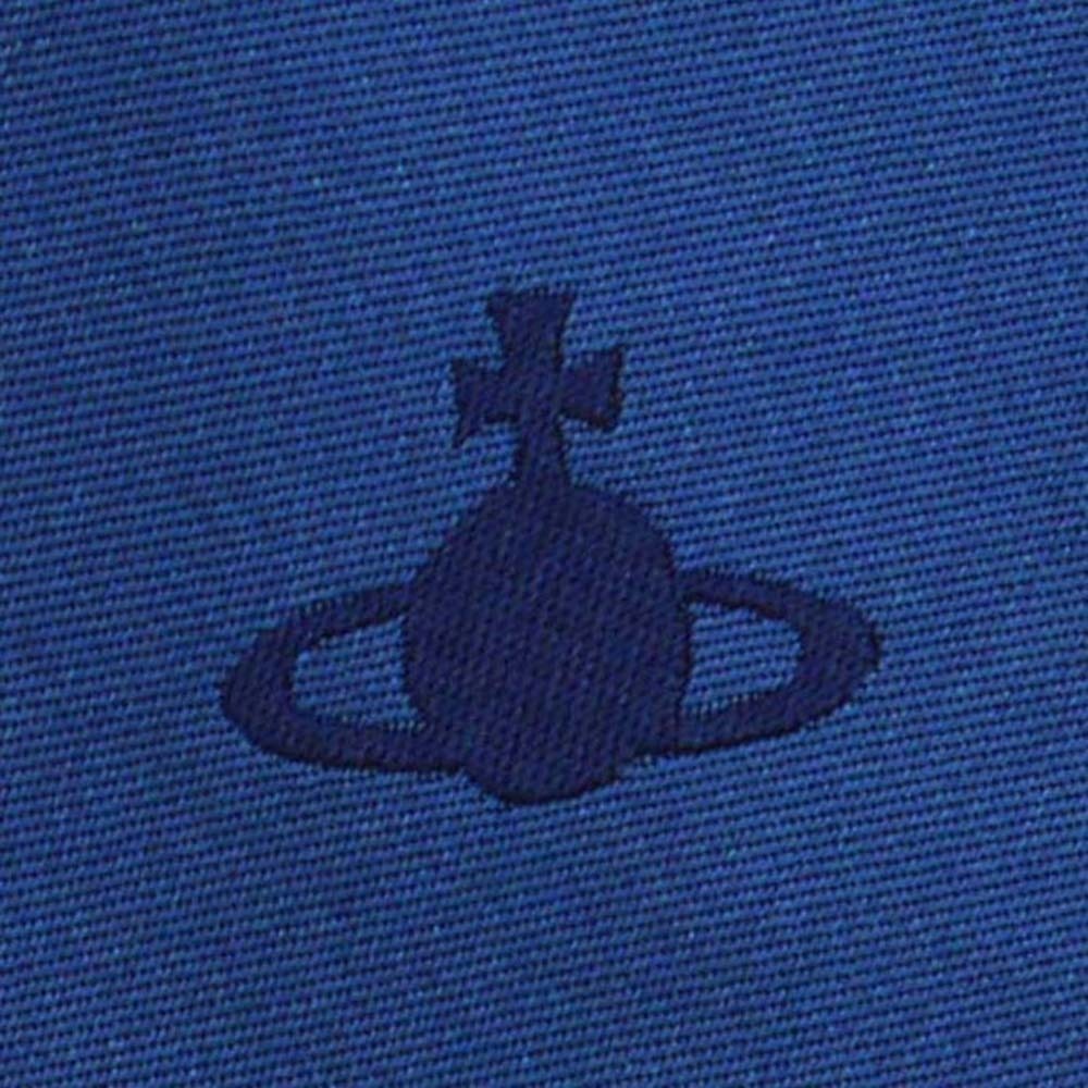  Vivienne Westwood галстук AW2021 модель 81050004 W001H K401-BLUE 8.5cm BLUE голубой полоса 