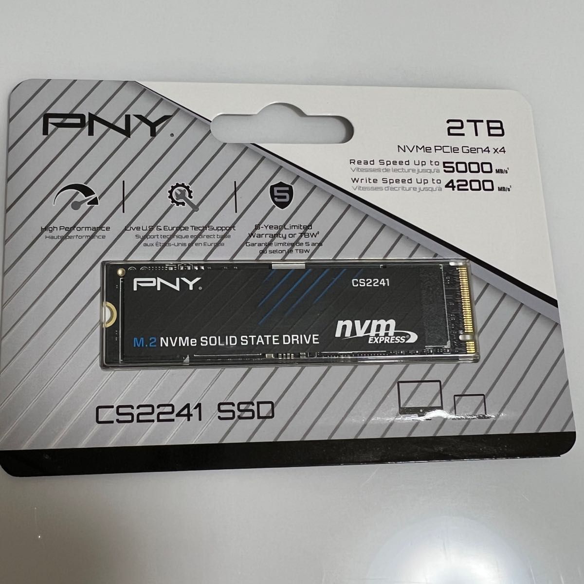 新品・納品書つき】PNY 2TB CS2241 M 2 2280 NVMe Gen 4x4 SSD【ベンチ