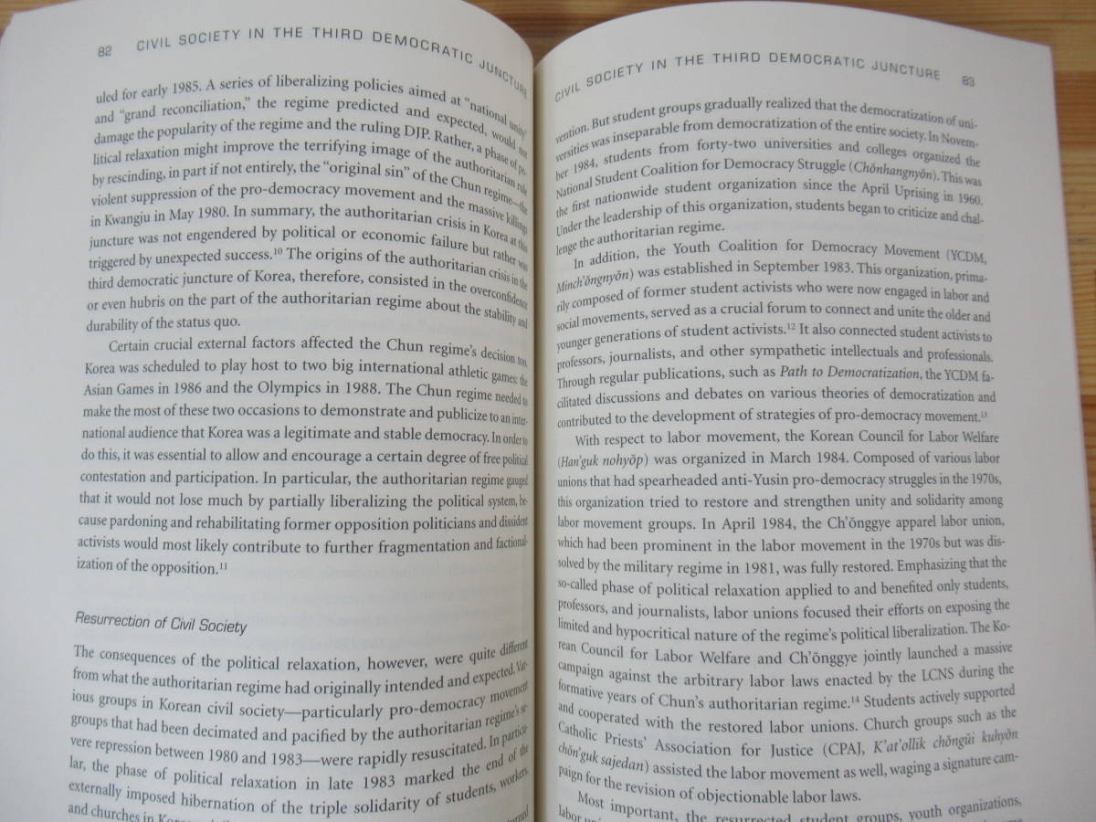 Q49▽洋書 Politics of Democratization in Korea 韓国の民主化の政治 Sunhyuk Kim 市民社会と民主化 抗議活動から擁護活動 230829_画像7