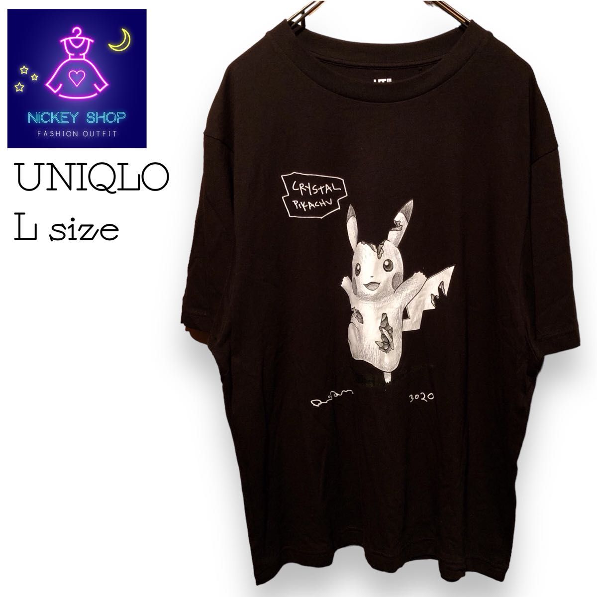 美品 UNIQLO ユニクロ UT Pokemon ポケモン Tシャツ L 黒