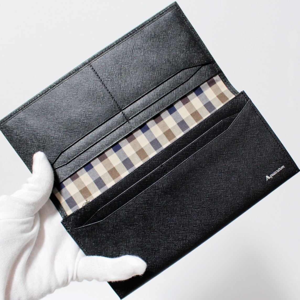 Aquascutum チェック型押しラムレザージャケット 本革 裏クラブ Aquascutum チェック型押しラムレザージャケット 本革 裏クラブ