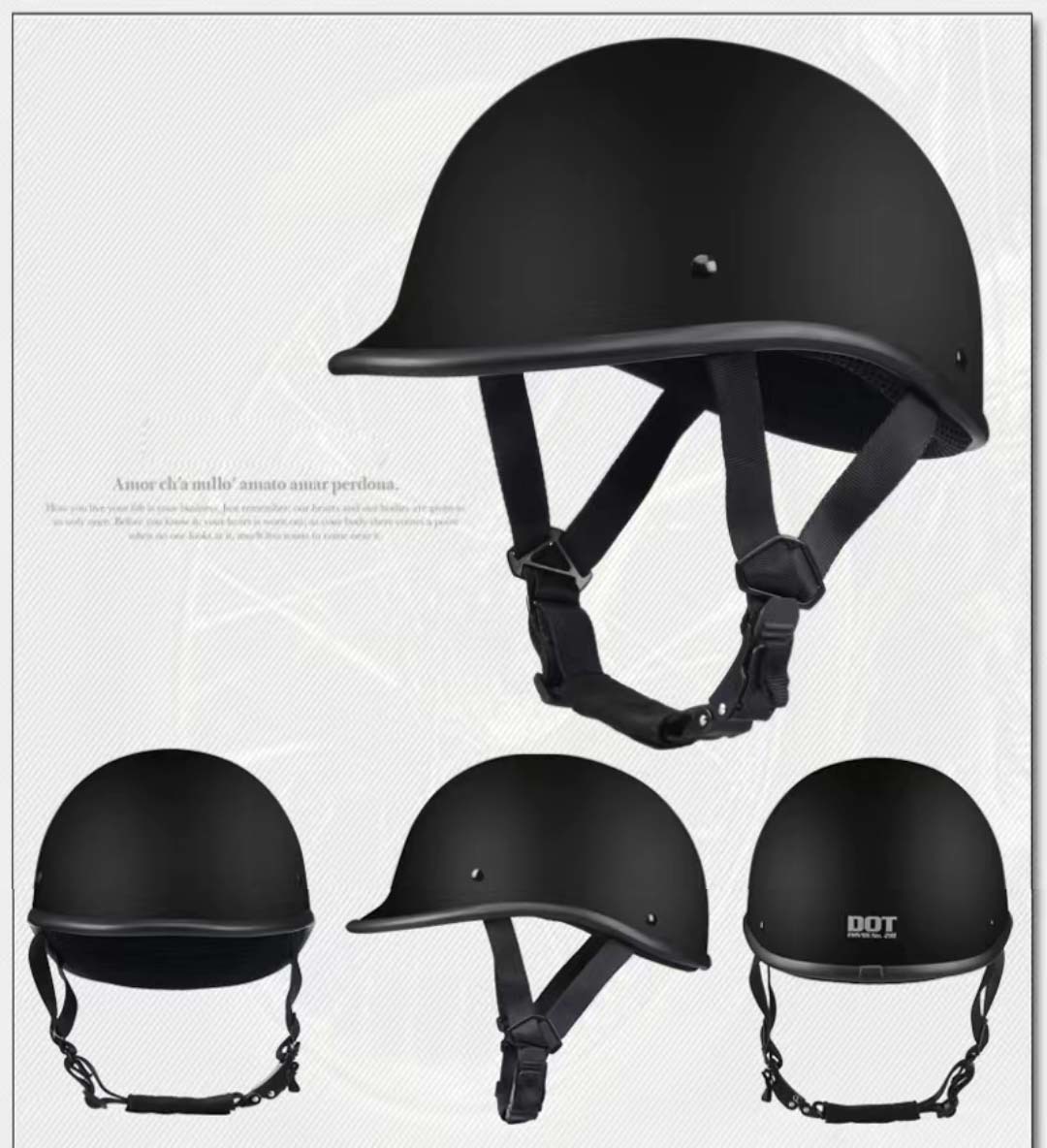  new goods!! dressing up. retro Harley shorty - manner semi-hat helmet matted black M~XXL size 