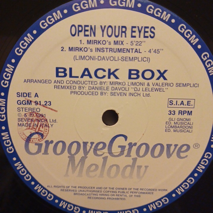 14xx Black Box Open Your Eyes Groove Groove Melody GGM-91.23　　12インチ 33 1/3RPM_画像2